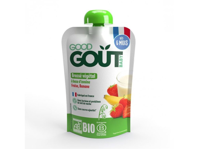GOOD GOUT Ovesný dezert s jahodou a banánem 6m+ BIO 90 g
