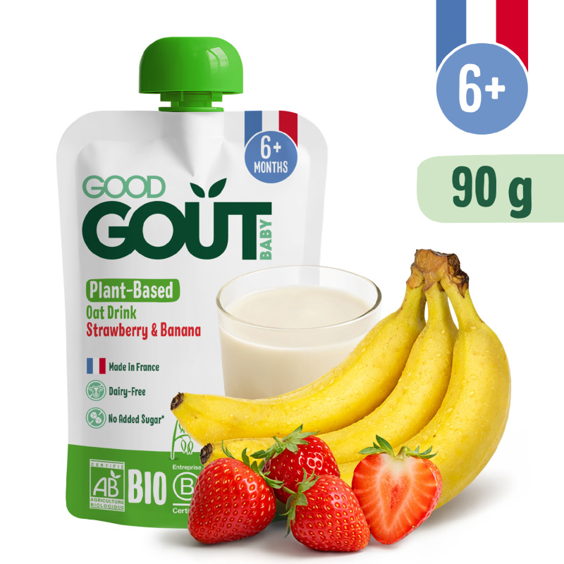 GOOD GOUT Ovesný dezert s jahodou a banánem 6m+ BIO 90 g