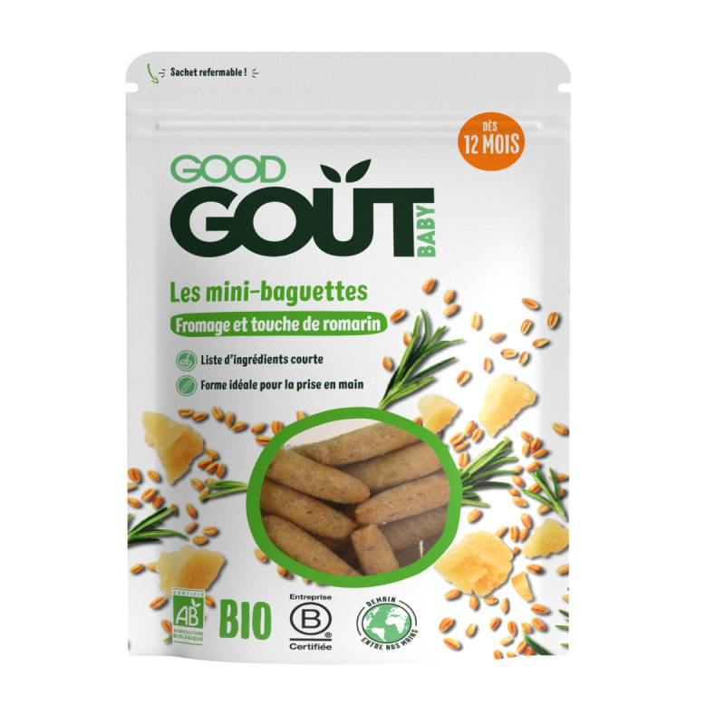 Good Gout BIO Mini bagetky s rozmarýnem a sýrem (70 g)