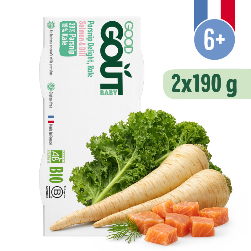 Good Gout BIO Losos s kapustou a pastinákem (2x190 g)