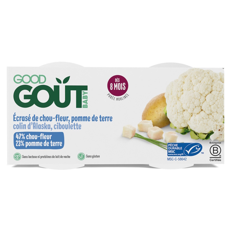 Good Gout Treska pestrá s květákem a brambůrky (2x190 g)