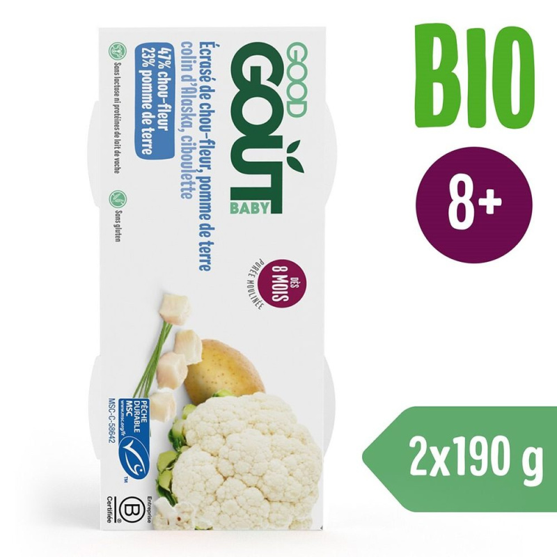Good Gout Treska pestrá s květákem a brambůrky (2x190 g)