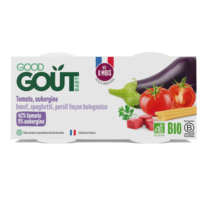 Good Gout BIO Špagety s lilkem a hovězím masem (2x190 g)
