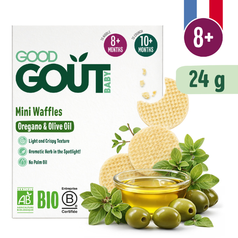 Good Gout BIO Wafle s oregánem a olivovým olejem (24 g)