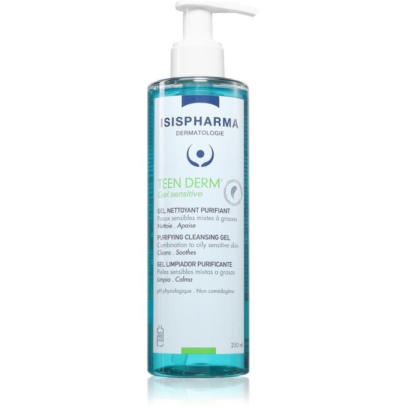 ISISPHARMA Teen Derm Gel Sensitive čisticí gel pro mastnou pleť se sklonem k akné 250 ml