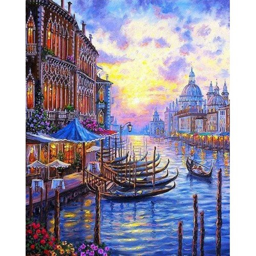 Figured ART Malování podle čísel - BENÁTKY GRAND KANÁL na rámu 40 x 50 cm