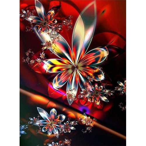 Figured ART Diamantové malování - FRAKTÁL DESIGN bez rámu 40 x 50 cm