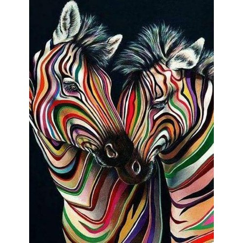 Figured ART Diamantové malování - PÁR ZEBER bez rámu 40 x 50 cm