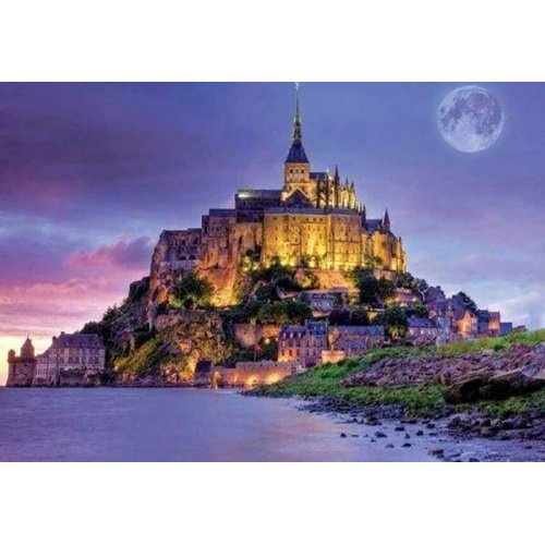 Figured ART Diamantové malování - MONT SAINT MICHEL bez rámu 40 x 50 cm