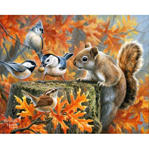 Figured ART Malování podle čísel - ZLOMYSLNÁ VEVERKA  na rámu 40 x 50 cm