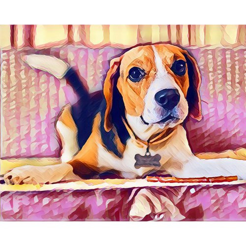 Figured ART Diamantové malování - ROZTOMILÝ BÍGL bez rámu 40 x 50 cm