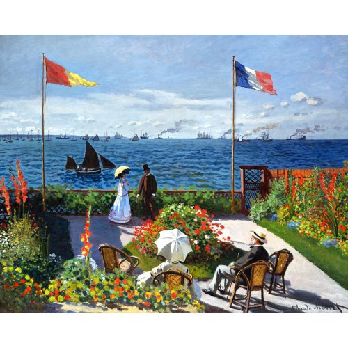 Figured ART Diamantové malování - ZAHRADA v Sainte-Adresse, Monet bez rámu 40 x 50 cm