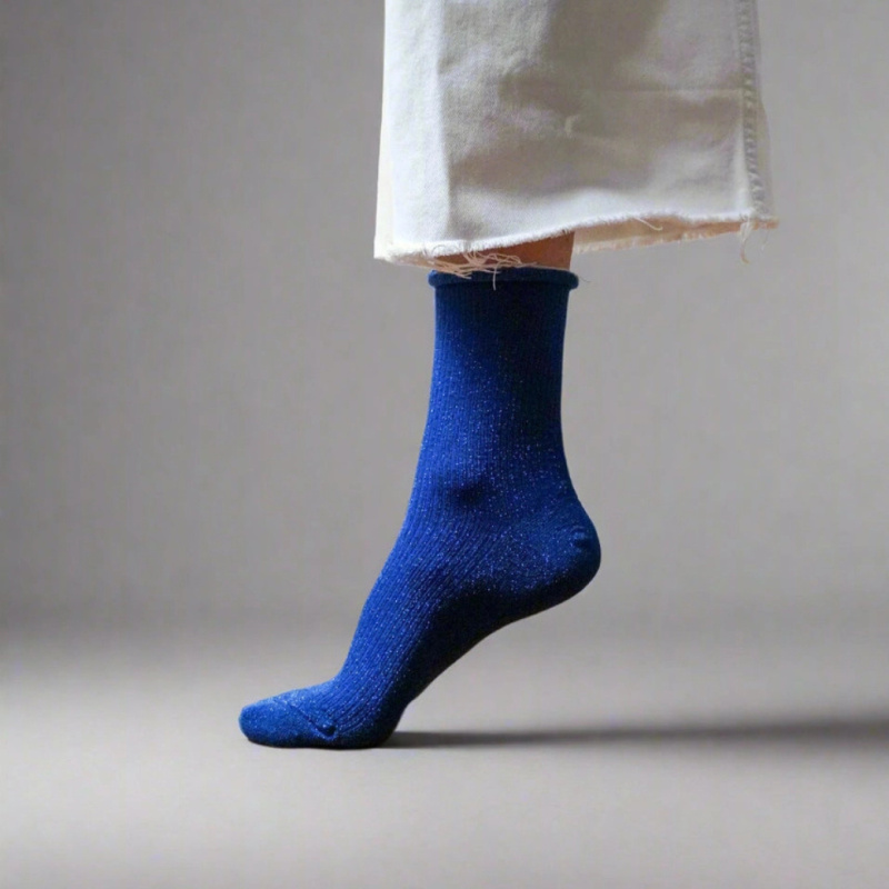 KLUE Třpytivé ponožky Electric Blue 36-40