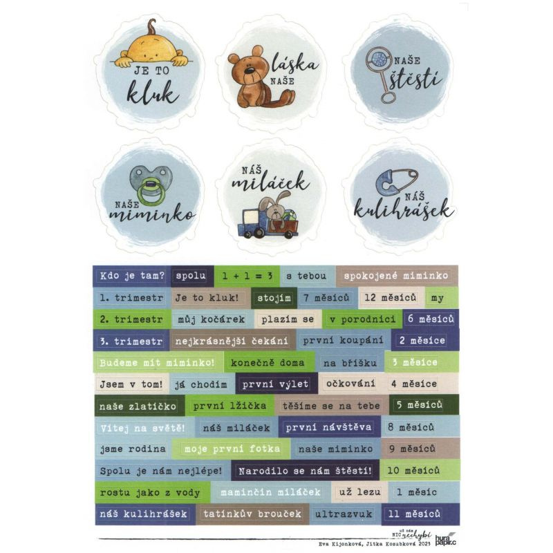 Samolepky A5 - Chlapeček č.6