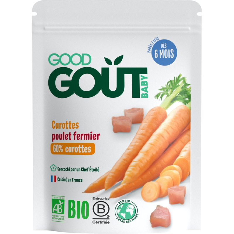 Good Gout BIO Mrkev s farmářským kuřátkem (190 g)