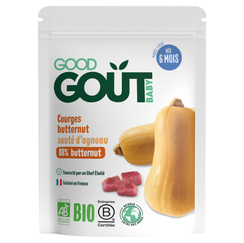 Good Gout BIO Máslová dýně s jehněčím masem (190 g)
