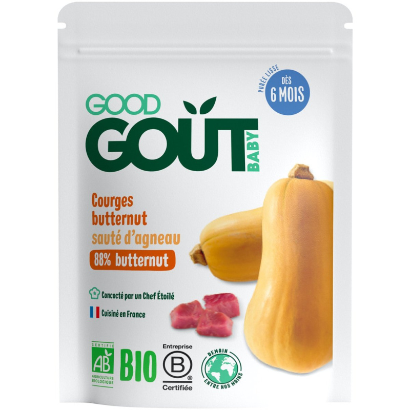 Good Gout BIO Máslová dýně s jehněčím masem (190 g)