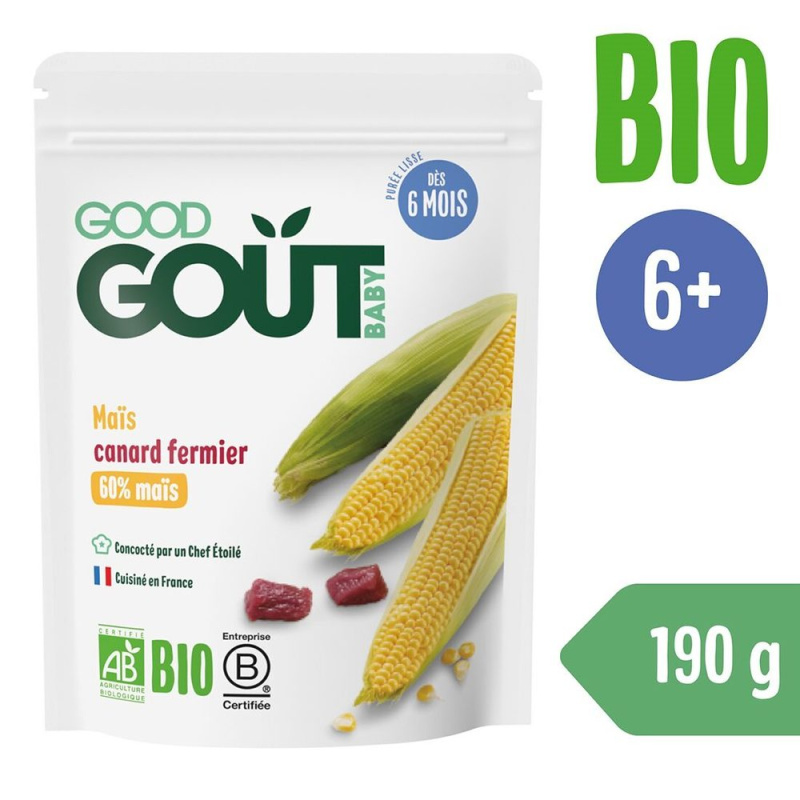 Good Gout BIO Kukuřice s kachním masem (190 g)