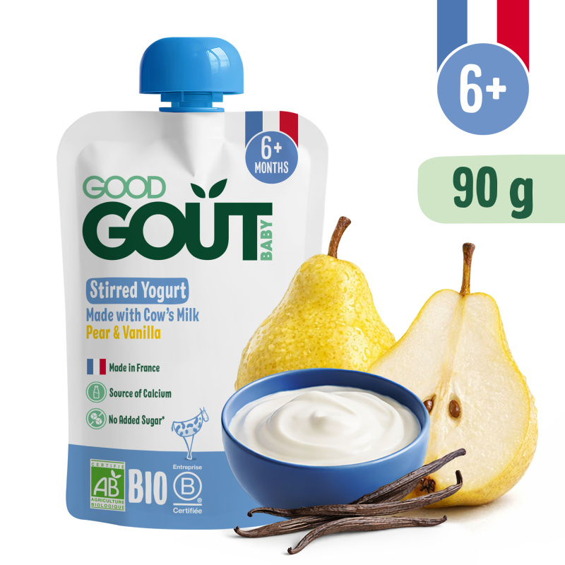 GOOD GOUT Vanilkový dezert s hruškou 6m+ BIO 90 g