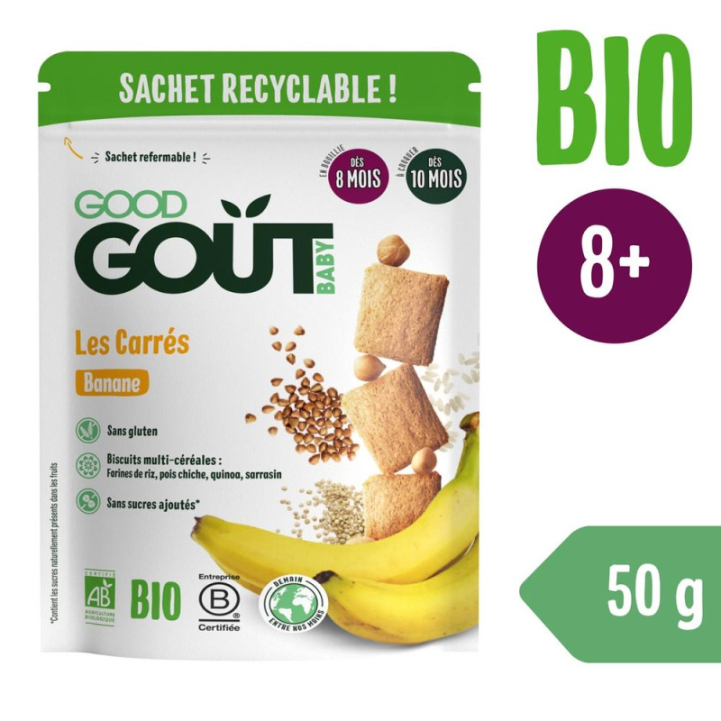 GOOD GOUT Banánové polštářky BIO 50 g