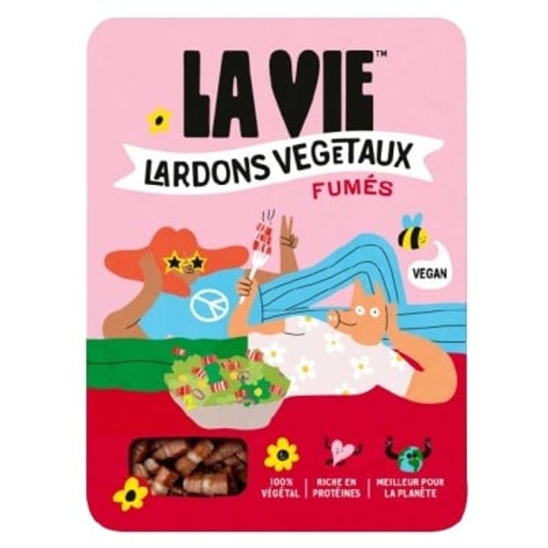 La Vie Rostlinná uzená slanina kostičky, 2×75 g