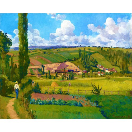 Figured ART Malování podle čísel - KRAJINA v Les Pâtis, Camille Pissarro na rámu 40 x 50 cm