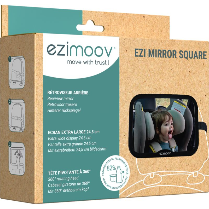 Ezimoov EZI Mirror Square zrcátko do auta 24,5 cm x 18 cm 1 ks