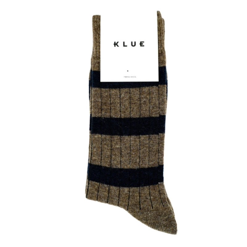 KLUE Ponožky Merino Brown and Black 41-46