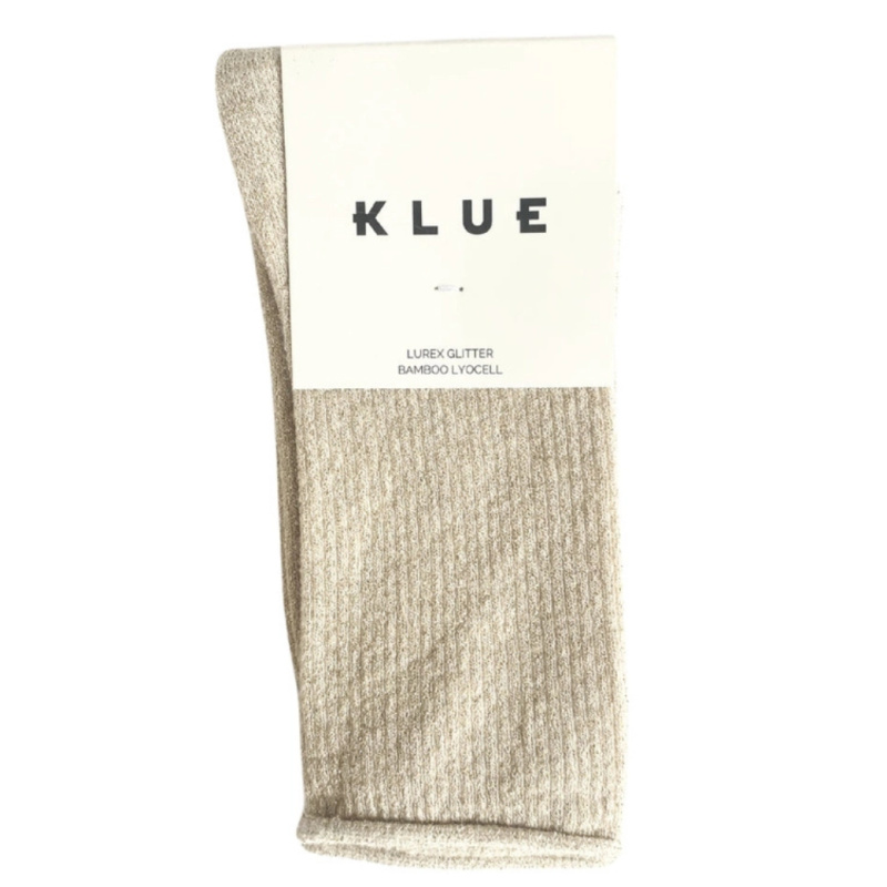 KLUE Třpytivé ponožky Beige 36-40