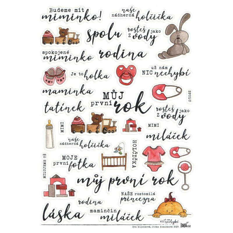 Samolepky A5 - Holčička č.4