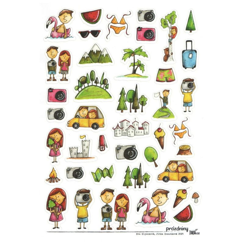 Samolepky A5 - Prázdniny č.2