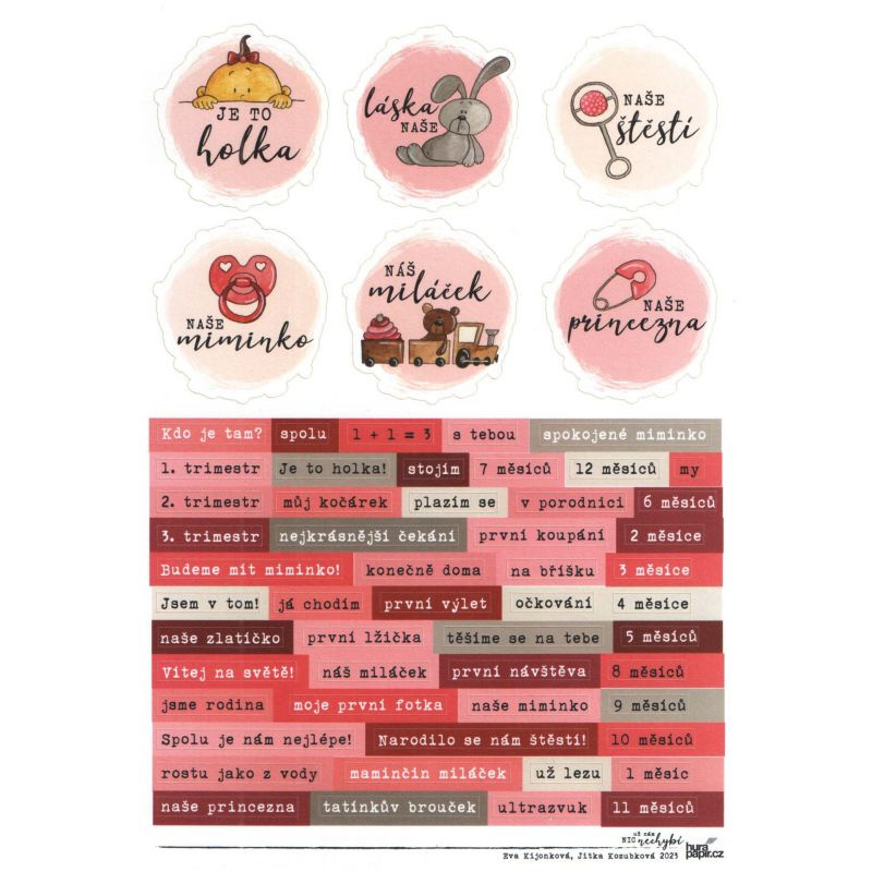 Samolepky A5 - Holčička č.5