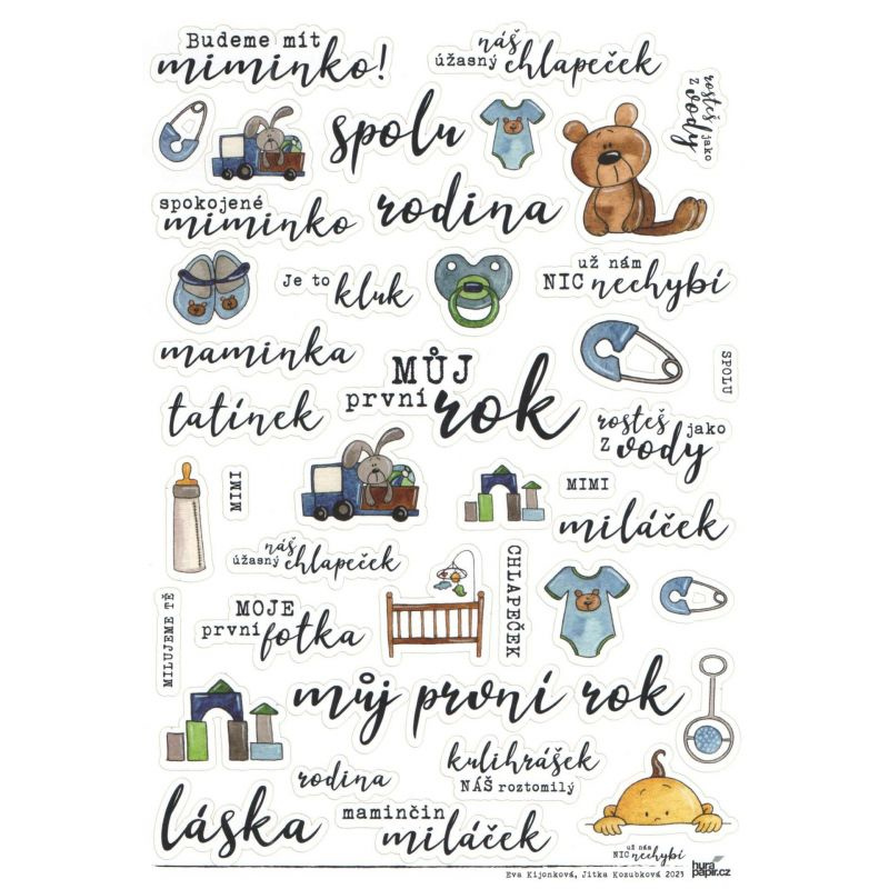 Samolepky A5 - Chlapeček č.7