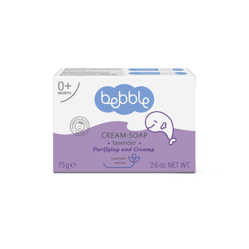 Bebble Dětské krémové mýdlo s levandulí Bebble, 75 g