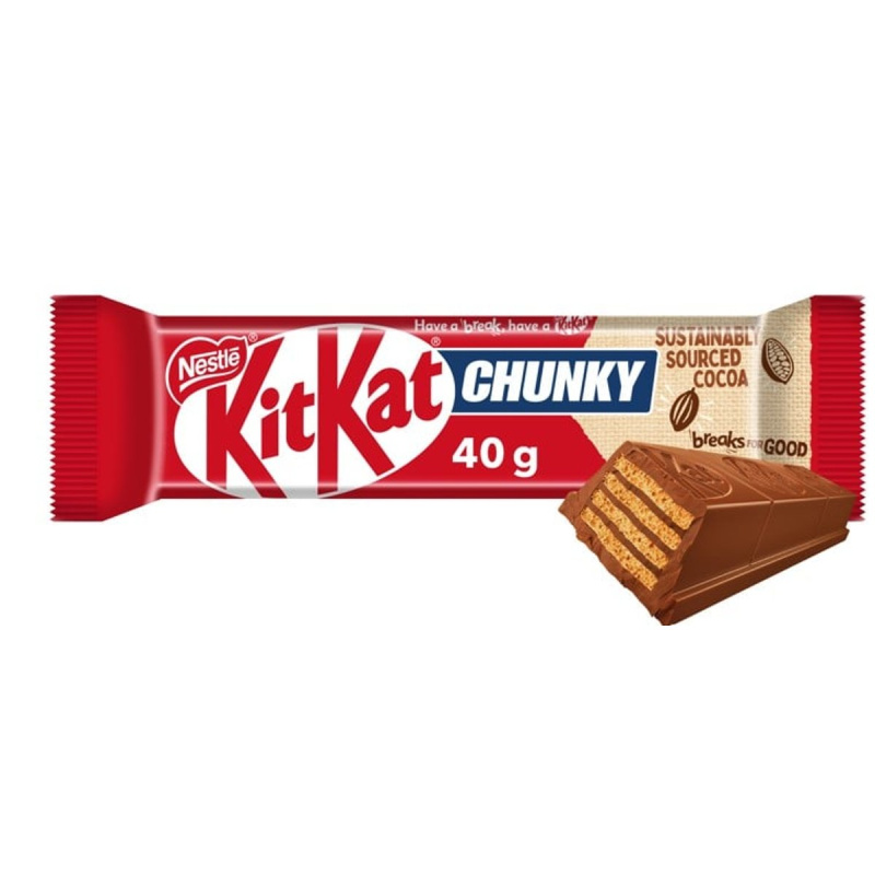 KitKat Chunky mléčná čokoládová tyčinka s oplatkou v mléčné čokoládě