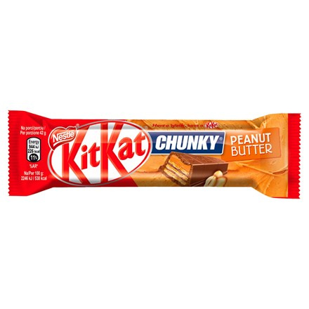 KitKat Chunky Peanut Butter čokoládová tyčinka s oplatkou a arašídovým máslem