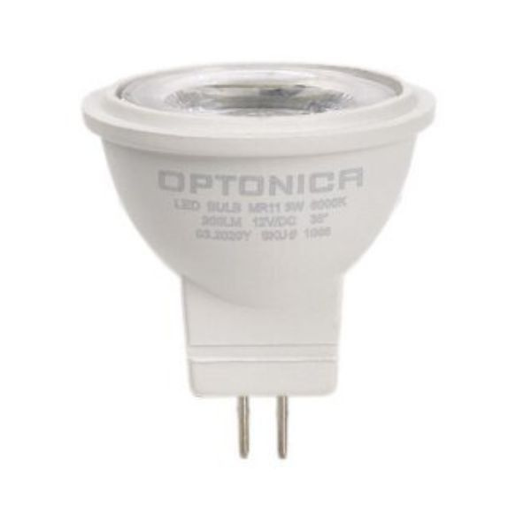 LED žárovka bodovka 3,5cm GU5,3 MR11 3W 210lm 12V, teplá, ekvivalent 13W