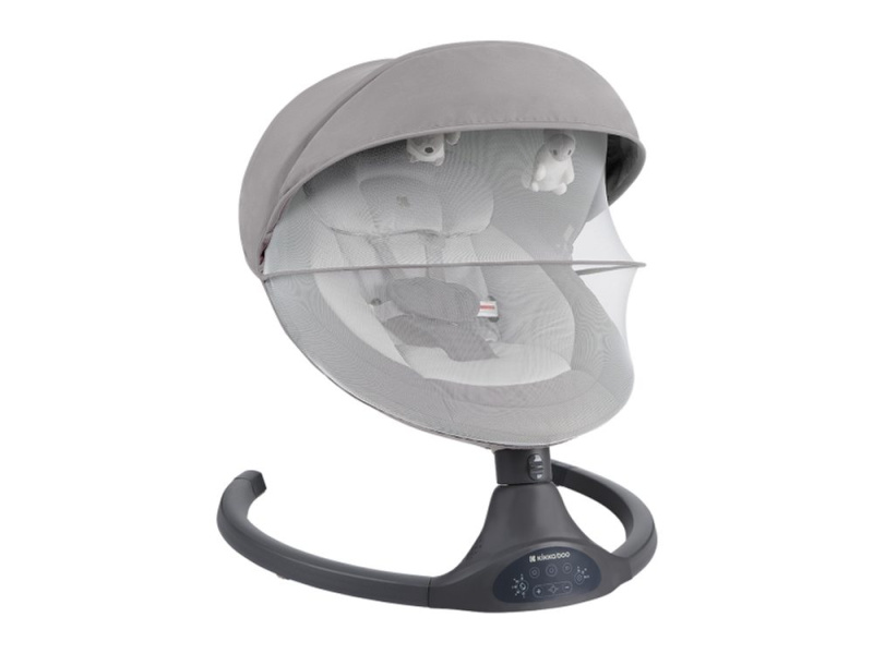 KikkaBoo Houpací lehátko elektrické Codie Light Grey