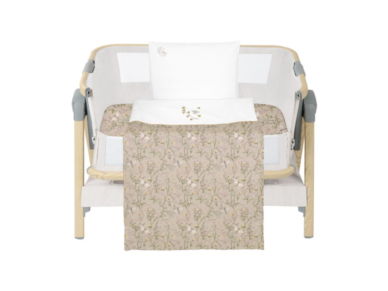KikkaBoo Ložní sada s povlečením 3ks do postýlky 50x85 cm Secret Garden Beige