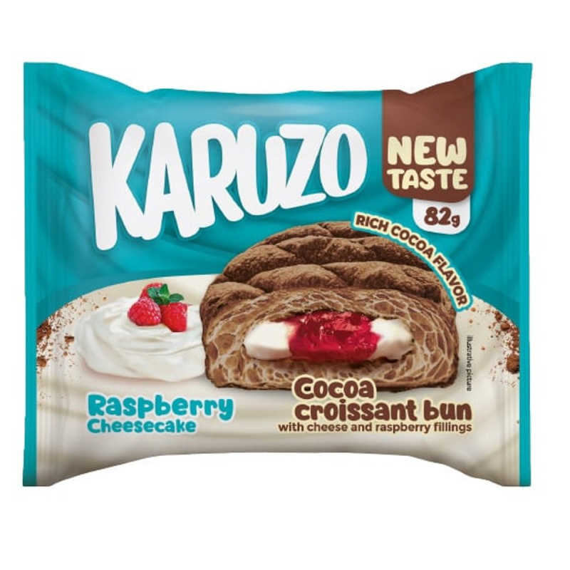 Karuzo Pita kakaová s náplní mascarpone a malina