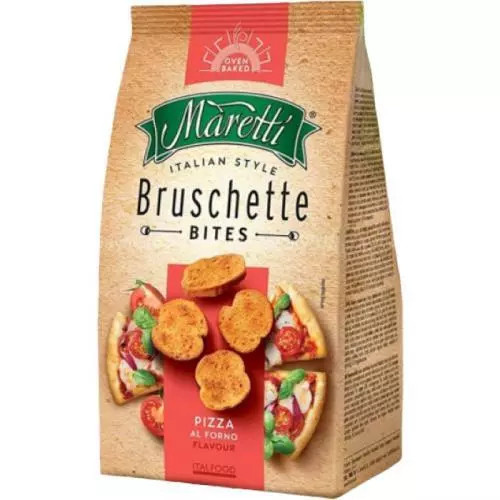 Maretti Bruschette Chips - pečené krekry - pizza, 140 g