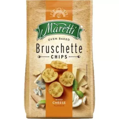 Maretti Bruschette Chips - pečené krekry - sýr, 140 g
