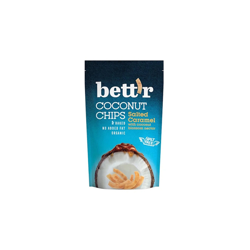 BETT'R Chipsy kokosové slaný karamel BIO 70 g