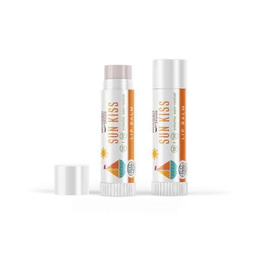 WoodenSpoon Opalovací balzám na rty SUN KISS, 4,3 ml