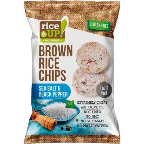 Rice Up rýžové chipsy mořská sůlpepř 60g