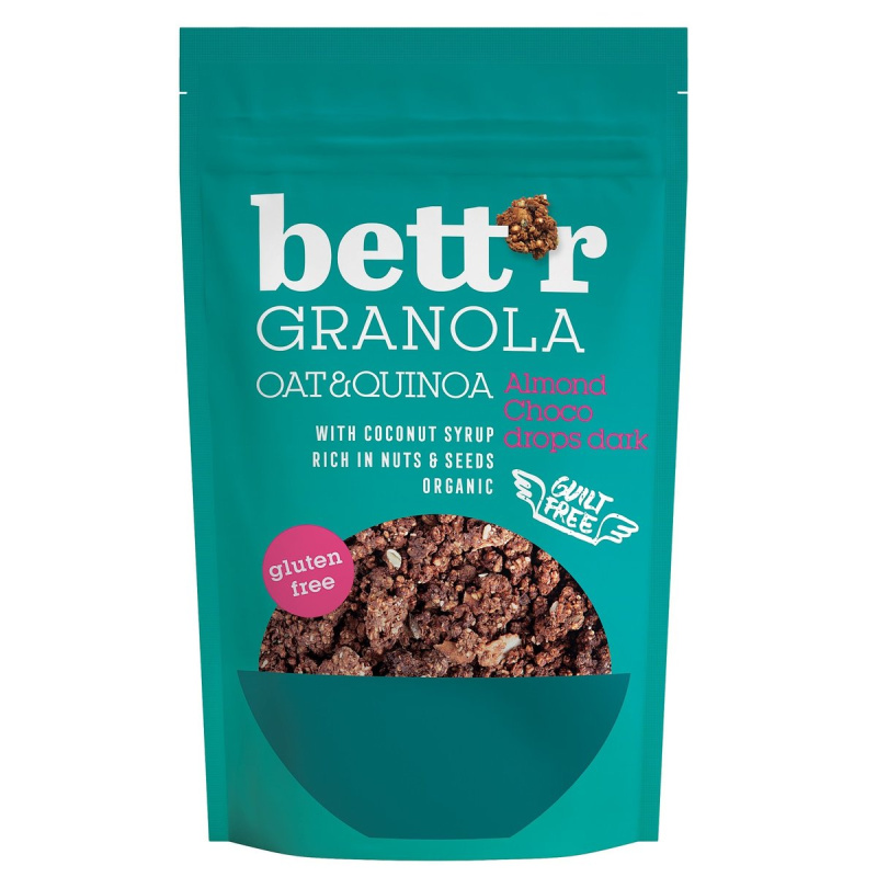 Bett'r BIO Bezlepková granola mandle & čokoládové kousky