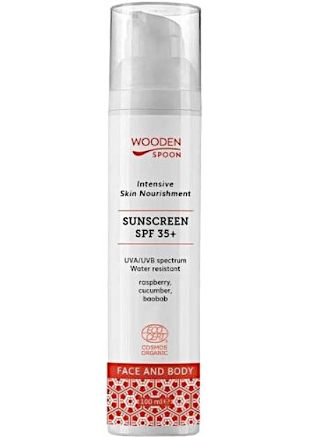 WoodenSpoon Opalovací mléko na tělo a obličej SPF 35+, 100 ml