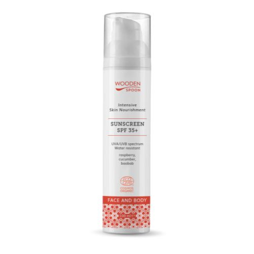 WoodenSpoon Opalovací mléko na tělo a obličej SPF 35+, 100 ml