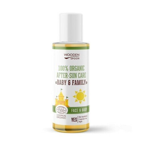 WoodenSpoon Dětský organický olej po opalování Baby & Family, 100 ml
