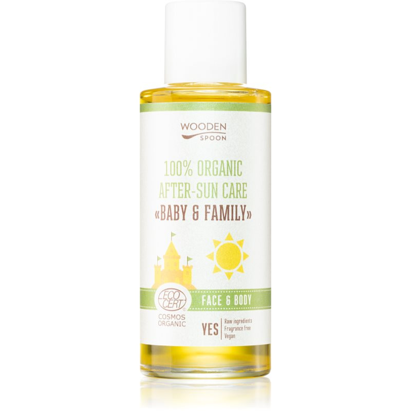WoodenSpoon Dětský organický olej po opalování Baby & Family, 100 ml
